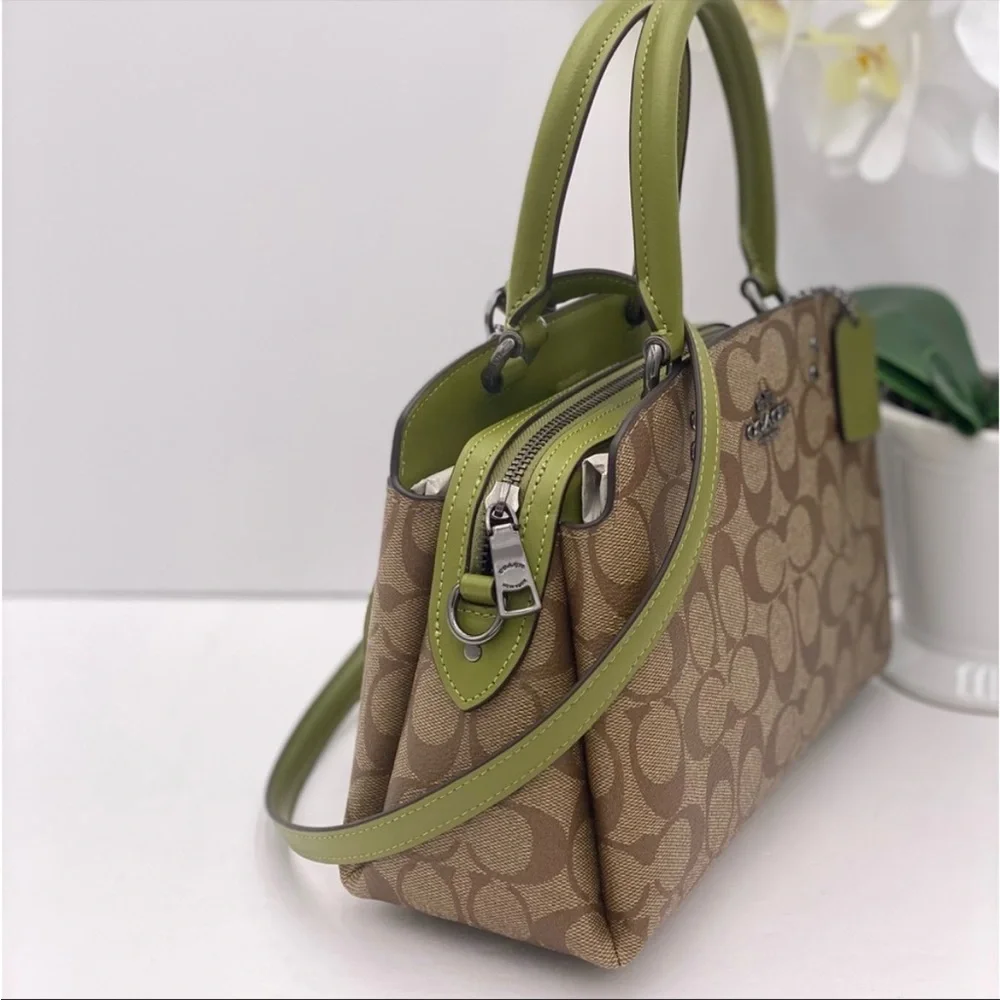 🍀 Coach Mini Lillie Satchel Crossbody Satchel 
Bag Leather - Picture 4 of 13